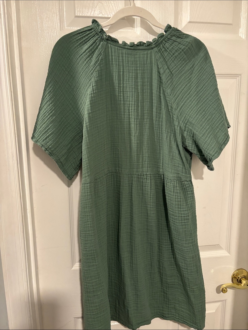 Old Navy Sage Green Gauze Smock Dress - Picture 4 of 5